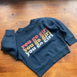 Blue Graphic Crew Neck Sweatshirt